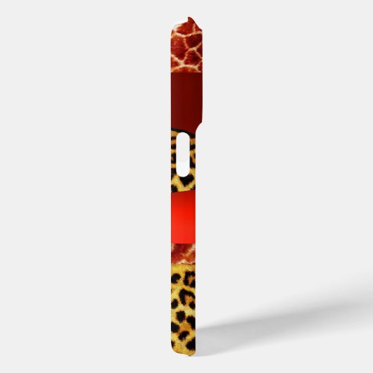 DRUKTE GIRAFFE LEOPARD HUID ROOD RUBY GEMSTONE Case-Mate iPhone CASE (Achterkant / Rechts)