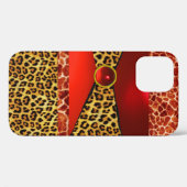DRUKTE GIRAFFE LEOPARD HUID ROOD RUBY GEMSTONE Case-Mate iPhone CASE (Achterkant (horizontaal))