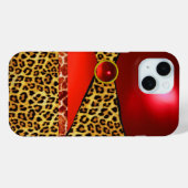DRUKTE GIRAFFE LEOPARD HUID ROOD RUBY GEMSTONE Case-Mate iPhone CASE (Achterkant (horizontaal))