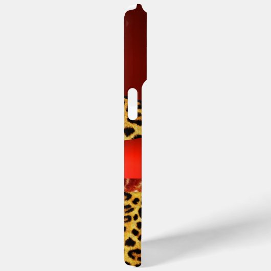DRUKTE GIRAFFE LEOPARD HUID ROOD RUBY GEMSTONE Case-Mate iPhone CASE (Achterkant / Rechts)