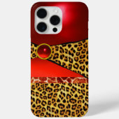 DRUKTE GIRAFFE LEOPARD HUID ROOD RUBY GEMSTONE Case-Mate iPhone CASE (Achterkant)