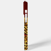DRUKTE GIRAFFE LEOPARD HUID ROOD RUBY GEMSTONE Case-Mate iPhone CASE (Achterkant / Links)