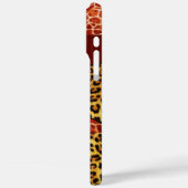 DRUKTE GIRAFFE LEOPARD HUID ROOD RUBY GEMSTONE Case-Mate iPhone CASE (Achterkant / Links)