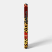 DRUKTE GIRAFFE LEOPARD HUID ROOD RUBY GEMSTONE iPhone HOESJE (Linkerkant)