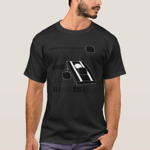 Drukte gooien tassen ironische Cornhole speler Quo T-shirt