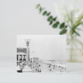 drukte op esplanade briefkaart (Staand voorkant)