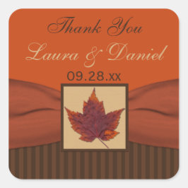 DRUKTE RIBBON Autumn Leaf 1,5-inch Wedding Sticker