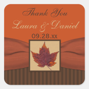 DRUKTE RIBBON Autumn Leaf 1,5-inch Wedding Sticker