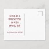 Drukte van het kerstmarkt toneel feestdagenkaart (Achterkant)