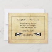 drukvervalstijl slaat de datum op save the date (Voorkant)