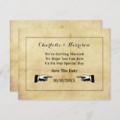 drukvervalstijl slaat de datum op save the date (Voorkant / Achterkant)