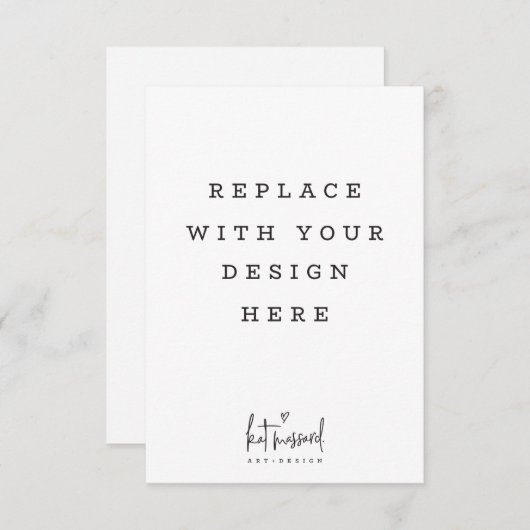 DRUKVOLGORDE 3,5 x 5-inch verticale kaart (Voorkant / Achterkant)