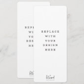 DRUKVOLGORDE 4 x 9,25-inch kaartmenu Kaart (Voorkant / Achterkant)