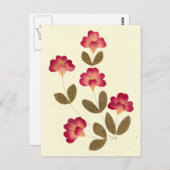 Drukvulling op lichtroze buis briefkaart (Voorkant / Achterkant)