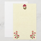 Drukvulling op lichtroze buis briefpapier (Voorkant / Achterkant)