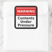 Drukwaarschuwingssticker Vierkante Sticker (Tas)