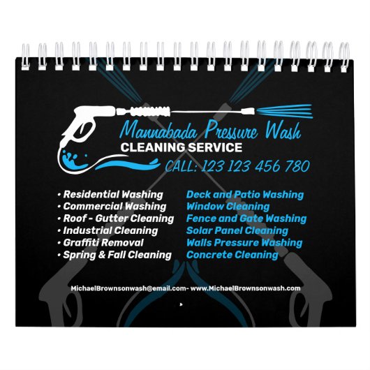 Drukwas- en Powercleaning-vakantie Kalender (Hoes)