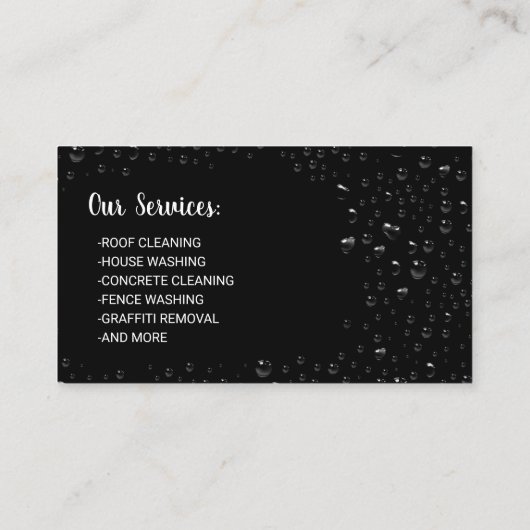 Drukwasapparaat Wasmachine Gold Metalen Reiniging Visitekaartje (Achterkant)