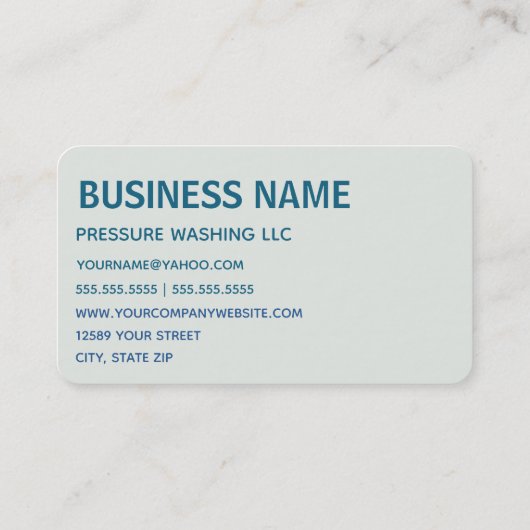 Drukwasauto's Visitekaartje (Achterkant)