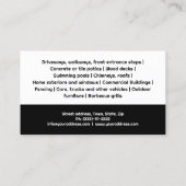 Drukwasdienst Huis Buitenreiniger Visitekaartje (Achterkant)