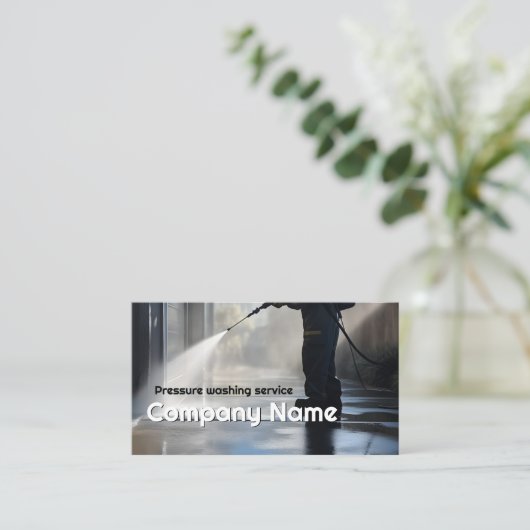 Drukwasdienst Huis Buitenreiniger Visitekaartje (Staand voorkant)