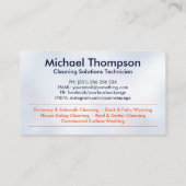 Drukwasdiensten Visitekaartje (Achterkant)