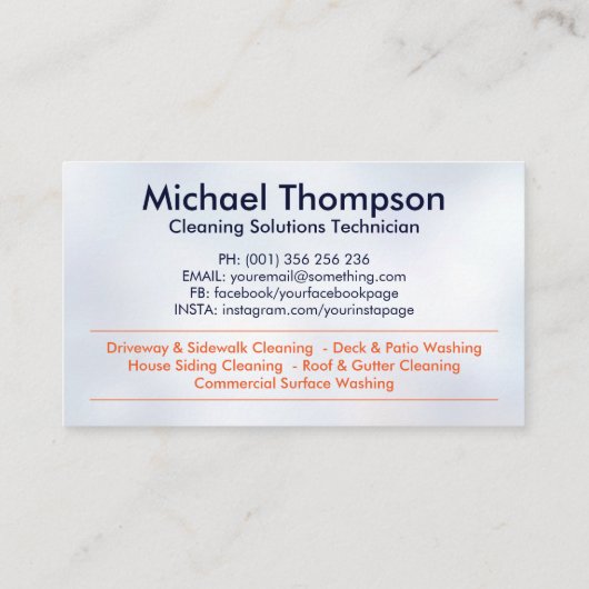 Drukwasdiensten Visitekaartje (Achterkant)