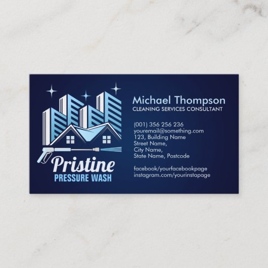 Drukwasdiensten Visitekaartje (Voorkant)