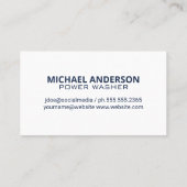 Drukwasdiensten | Zeepbellen Visitekaartje (Achterkant)