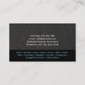 Drukwaskracht Het waswater valt zwart Visitekaartje (Achterkant)