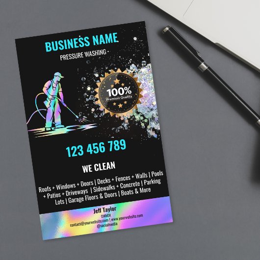 Drukwaskracht oprit reinigen flyer