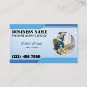 Drukwaskracht Was blauw water druppels Visitekaartje (Voorkant)