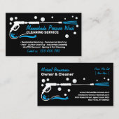 Drukwassen Black Power Wash Cleaner Bubble Visitekaartje (Voorkant / Achterkant)