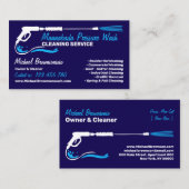 Drukwassen Black Power Wash Navy Visitekaartje (Voorkant / Achterkant)