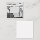 Drukwassen en reinigen vierkante visitekaartje (Voorkant / Achterkant)