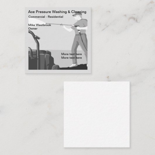 Drukwassen en reinigen vierkante visitekaartje (Voorkant / Achterkant)