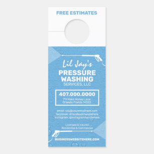 Drukwassen en stroomreiniging deurhanger