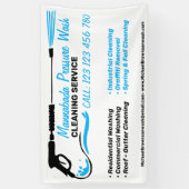 Drukwassen Moderne Power Wash Cleaner Shop Spandoek (Verticaal)