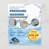 Drukwassen Power wash reinigen Marketing Flyer (Voorkant)