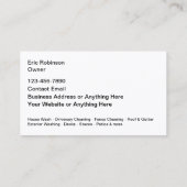 Drukwassen & reinigen Glanzende Visitekaartjes (Achterkant)