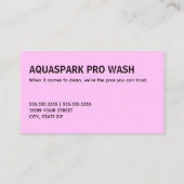 Drukwassen Visitekaartje (Achterkant)