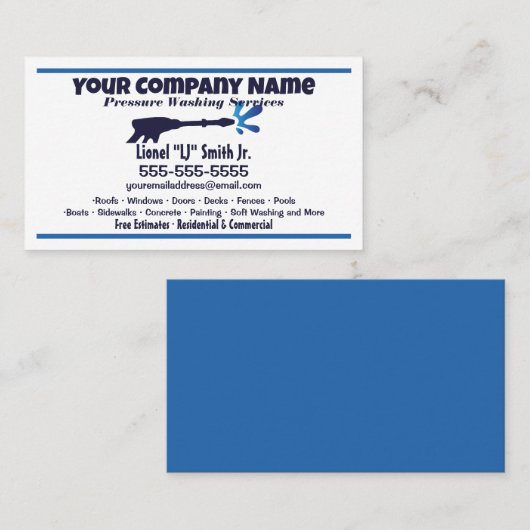 Drukwassen Visitekaartje (Voorkant / Achterkant)