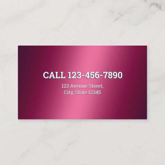 Drukwassen Visitekaartje (Achterkant)