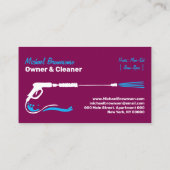 Drukwassen Zwart Power Wash paarse bordeaux Visitekaartje (Achterkant)