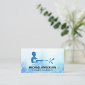 Drukwasservices | Zeepbellen Visitekaartje (Staand voorkant)