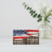 Drukwasvermogen reinigen Patriottisch hout Visitekaartje (Staand voorkant)