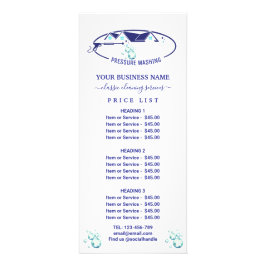 Drukwaswater daalt in de prijslijst voor Power Was Reclamekaart