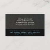 Drukwaswater druppels Power Wash Zwart Visitekaartje (Achterkant)