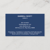 Drukwaswaterspuitnadering Pistool Visitekaartje (Achterkant)