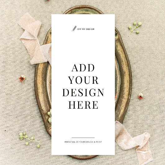 Drukwerk dinermenu 4x9" Upload uw ontwerp Menu
